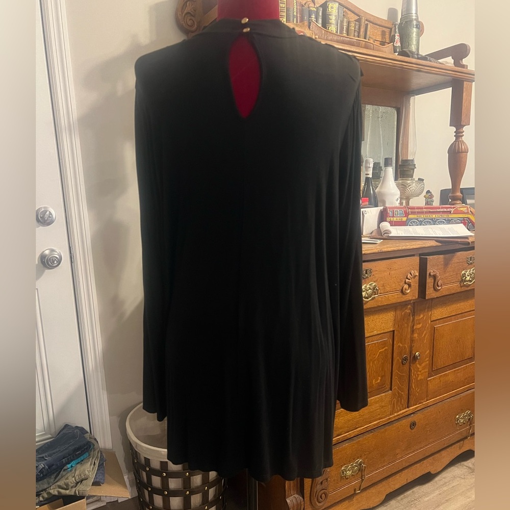 Black Ruffle Blouse - Picture 3 of 4